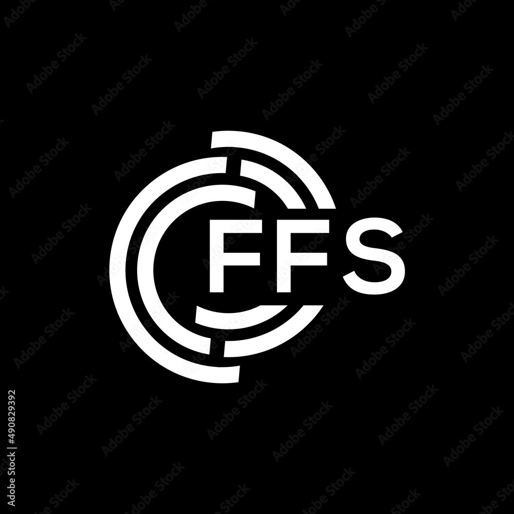 FFS letter logo design on black background. FFS creative initials letter logo concept. FFS letter design. FFS letter logo design on black background. FFS creative initials letter logo concept. FFS letter design.