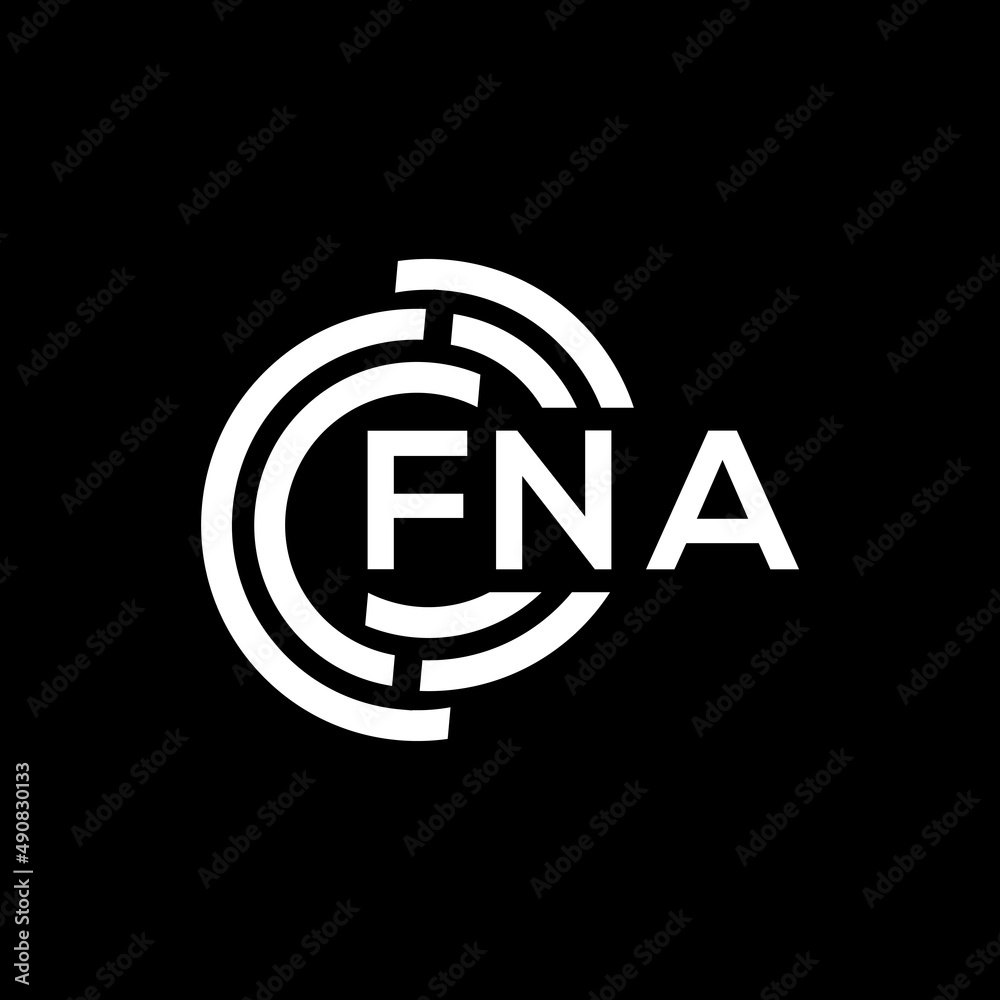 FNA letter logo design on black background. FNA creative initials letter logo concept. FNA letter design. FNA letter logo design on black background. FNA creative initials letter logo concept. FNA letter design.