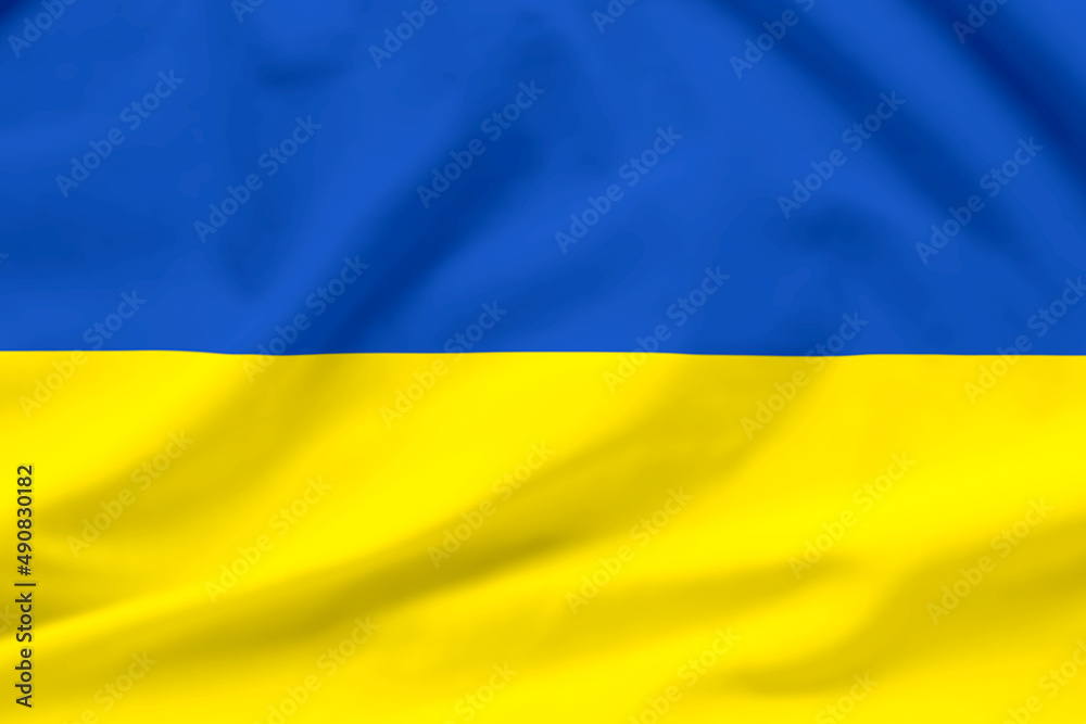 Ukraine waving flag textile texture Ukraine waving flag textile texture