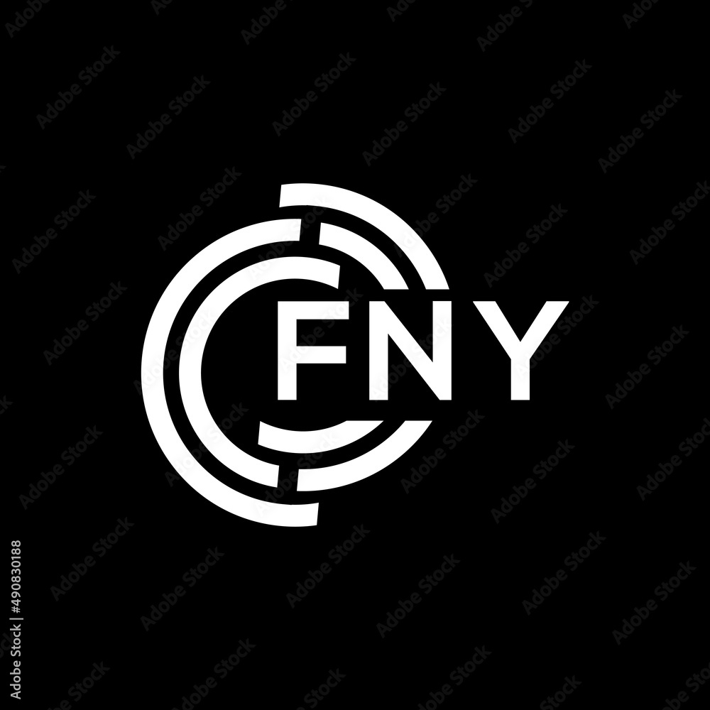 FNY letter logo design on black background. FNY creative initials letter logo concept. FNY letter design. FNY letter logo design on black background. FNY creative initials letter logo concept. FNY letter design.