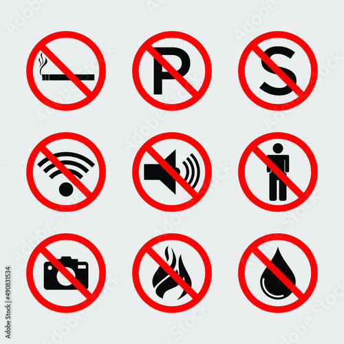 Prohibition Sign collection