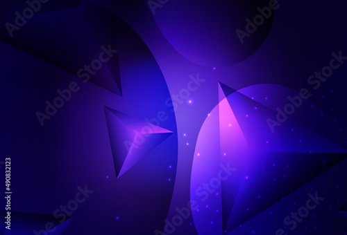 Dark Purple vector Illustration with set of colorful abstract circles and lines.