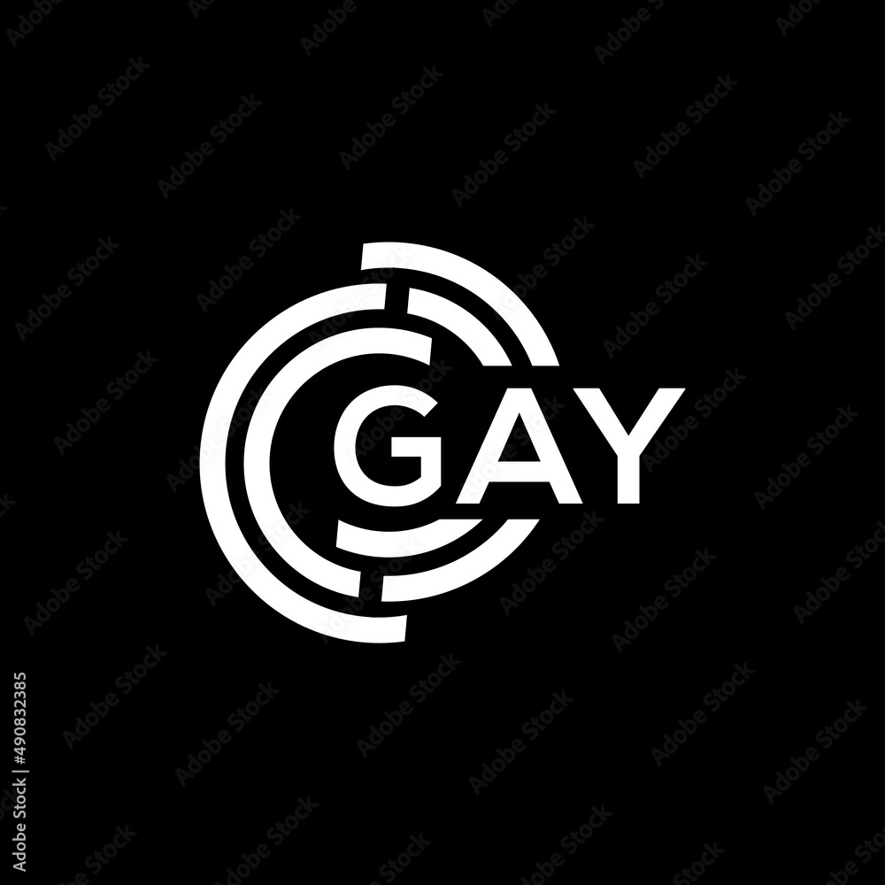 GAY letter logo design on black background. GAY creative initials letter logo concept. GAY letter design. GAY letter logo design on black background. GAY creative initials letter logo concept. GAY letter design.