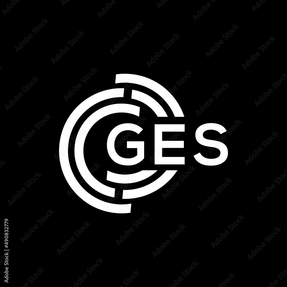 GES letter logo design on black background. GES creative initials letter logo concept. GES letter design. GES letter logo design on black background. GES creative initials letter logo concept. GES letter design.