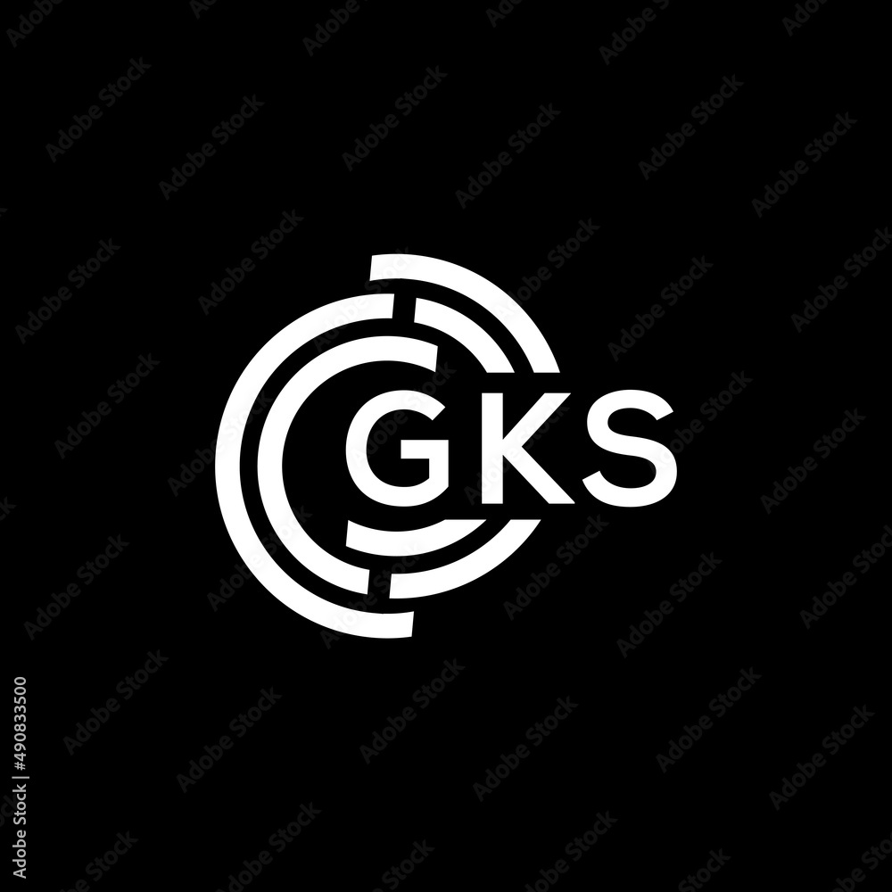 GKS letter logo design on black background. GKS creative initials letter logo concept. GKS letter design. GKS letter logo design on black background. GKS creative initials letter logo concept. GKS letter design.