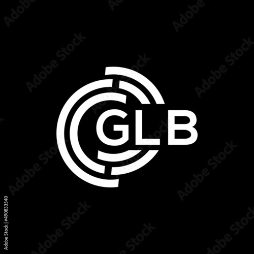 GLB letter logo design on black background. GLB creative initials letter logo concept. GLB letter design. photo