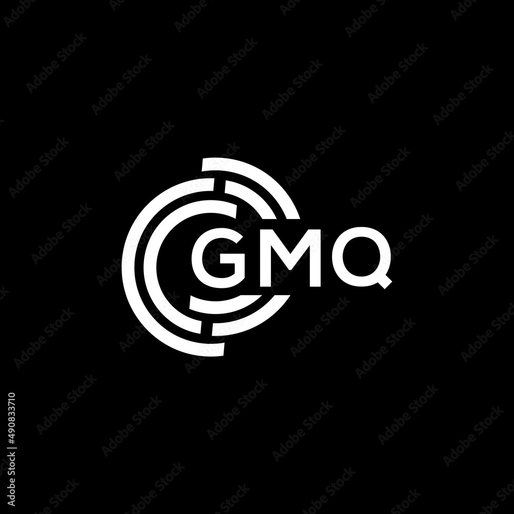 GMQ letter logo design on black background. GMQ creative initials letter logo concept. GMQ letter design.