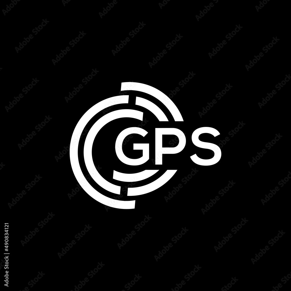 GPS letter logo design on black background. GPS creative initials letter logo concept. GPS letter design. GPS letter logo design on black background. GPS creative initials letter logo concept. GPS letter design.