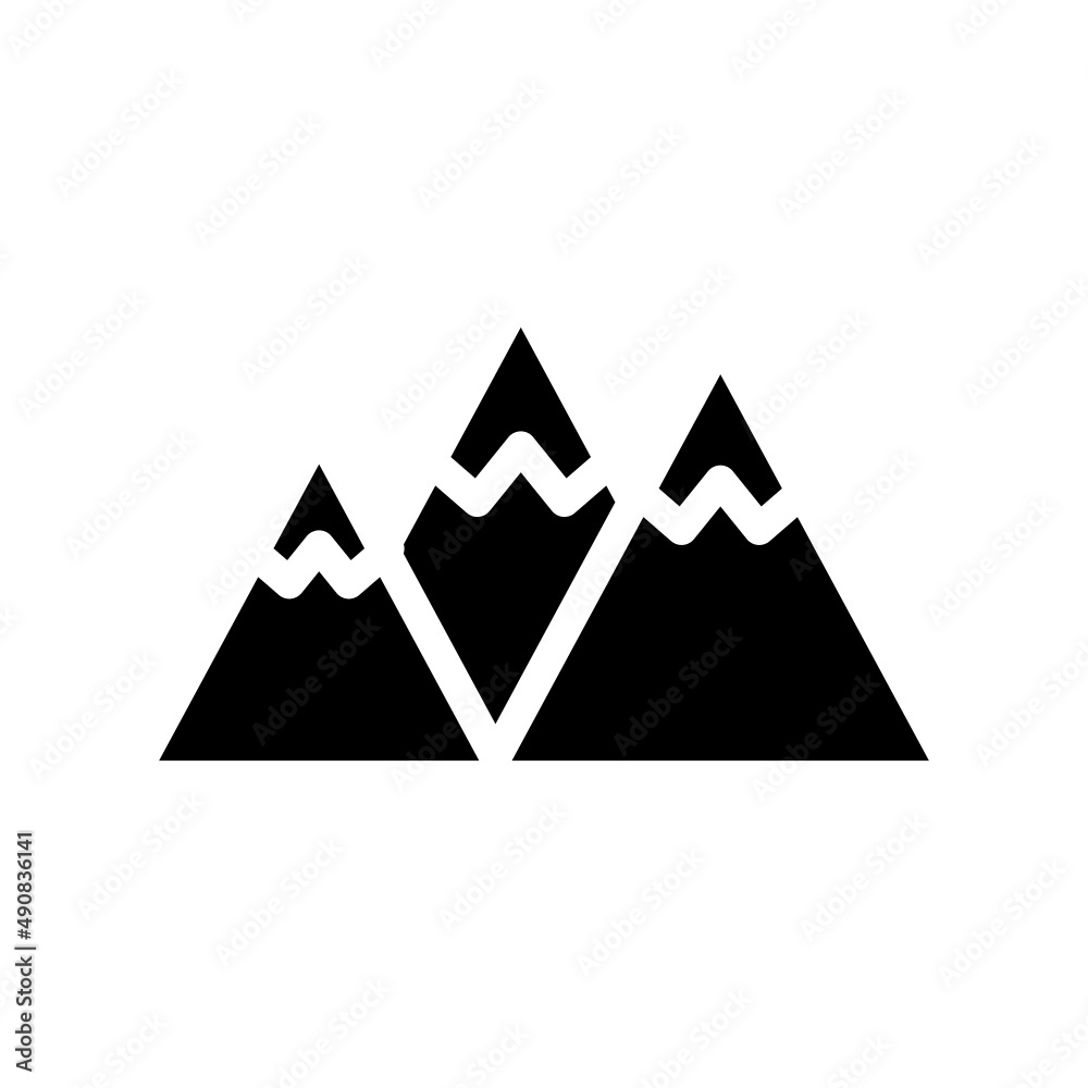 Mountains Icon Vector Illustration Mountains Icon Vector Illustration