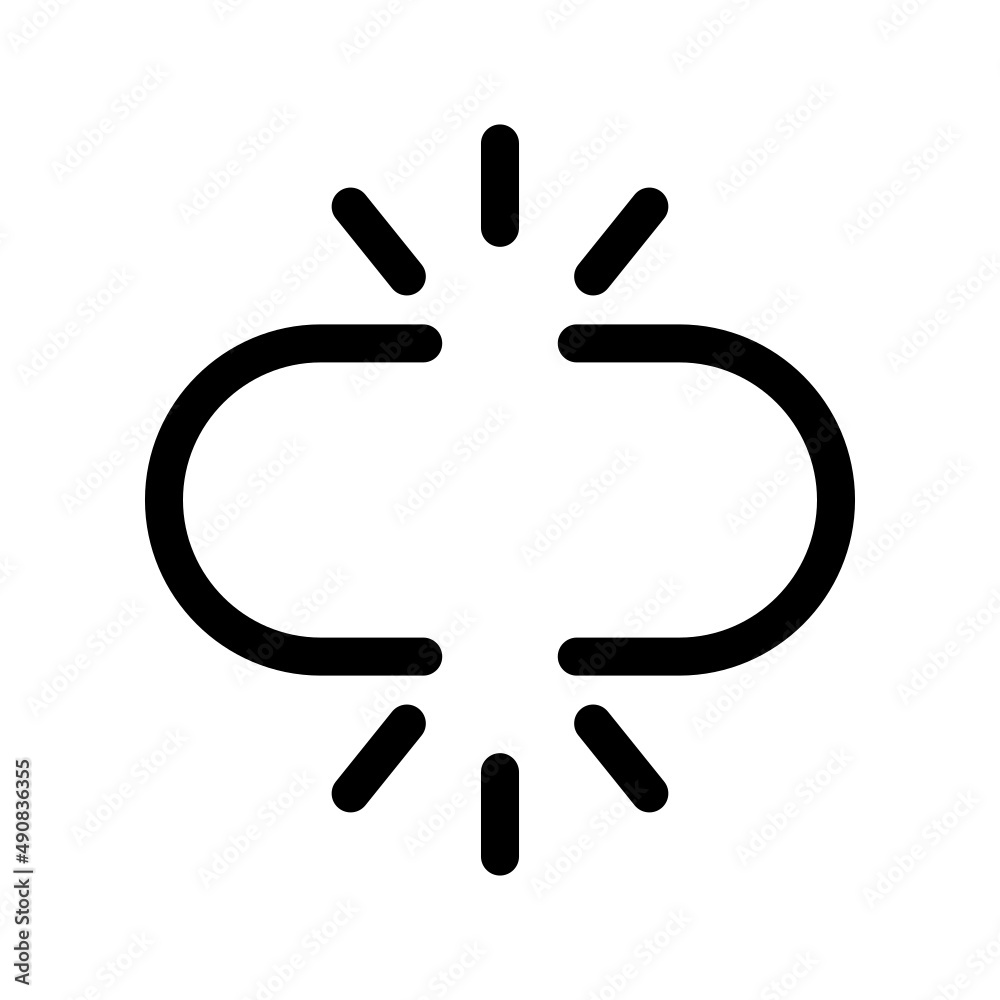 Obraz premium Unlink Icon Vector Illustration