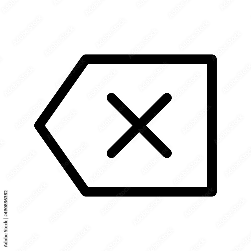 Backspace Icon Vector Illustration Backspace Icon Vector Illustration