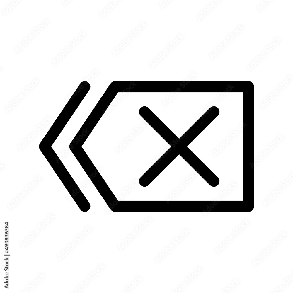 Backspace Icon Vector Illustration Backspace Icon Vector Illustration