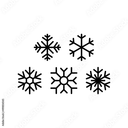 Snow Icon Set Vector Illustration