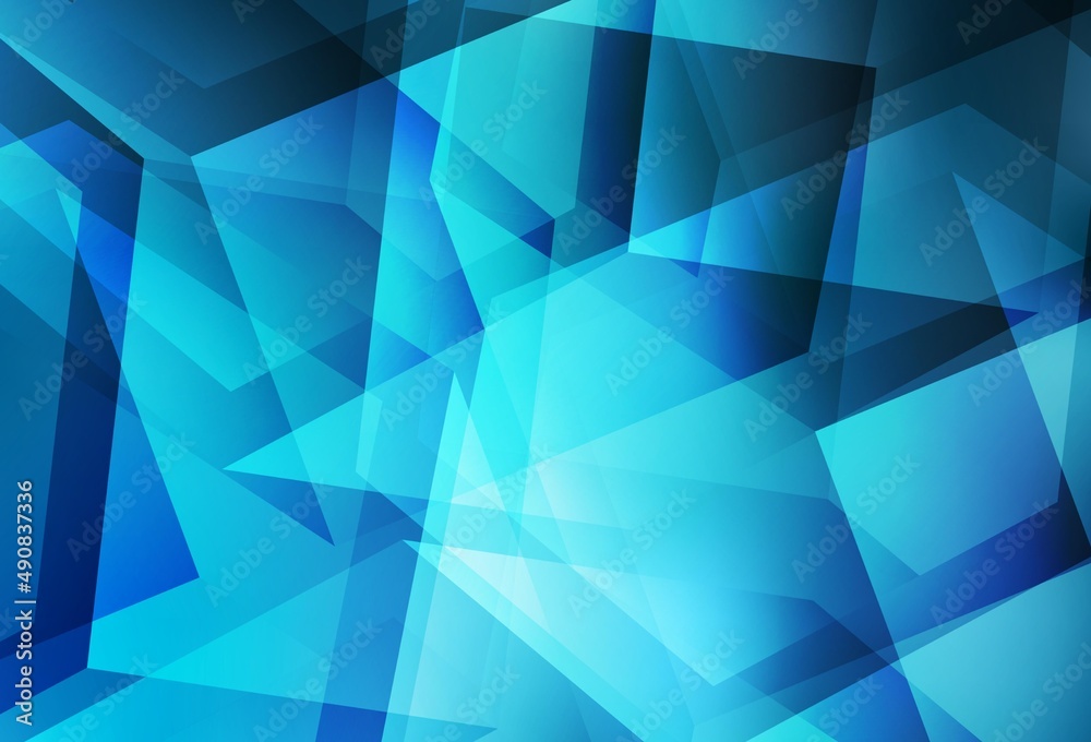 Fototapeta premium Light BLUE vector triangle mosaic texture.