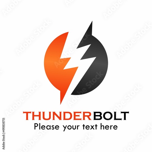 Thunderbolt design logo template illustration