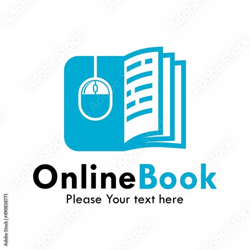 Online book logo template illustration