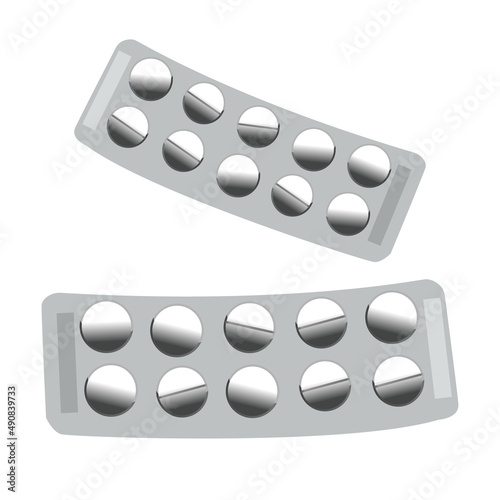 pack of pills isolated illustration graphic design healthcare tablets mock ups pharmacy 