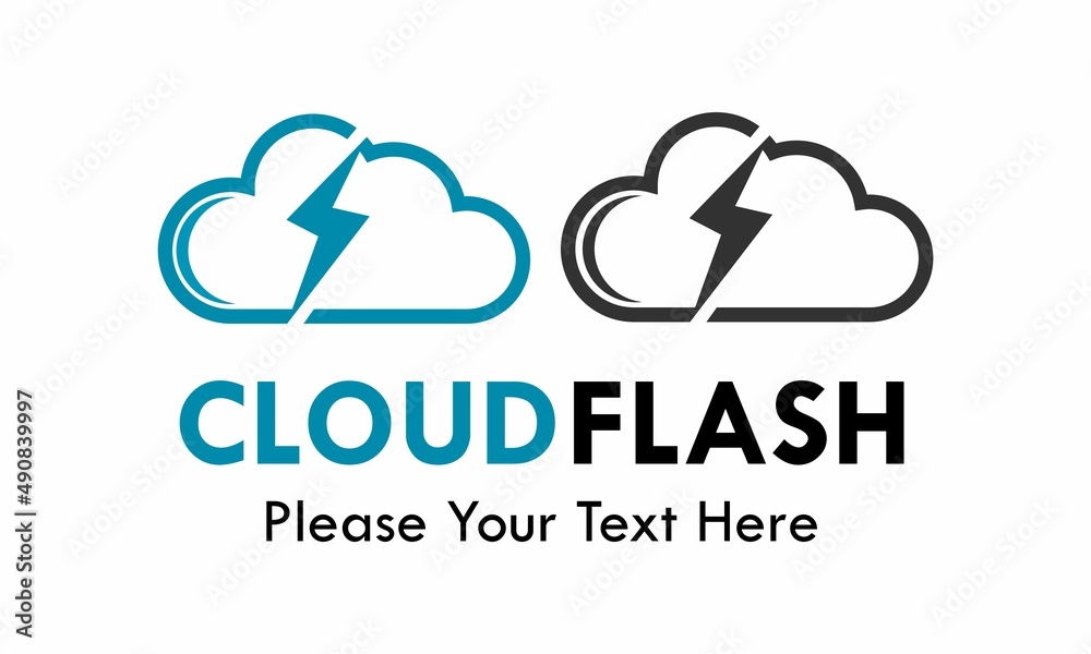 Cloud flash logo template illustration Cloud flash logo template illustration