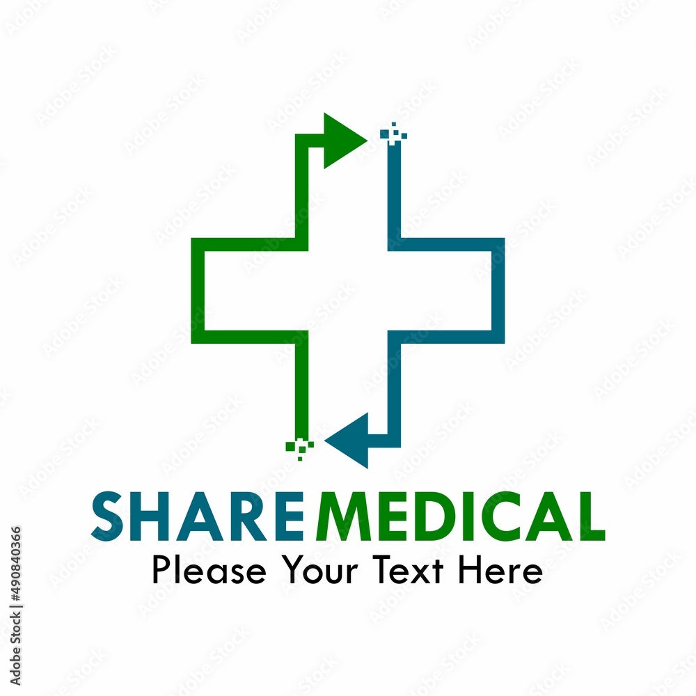 Share medical logo template illustration