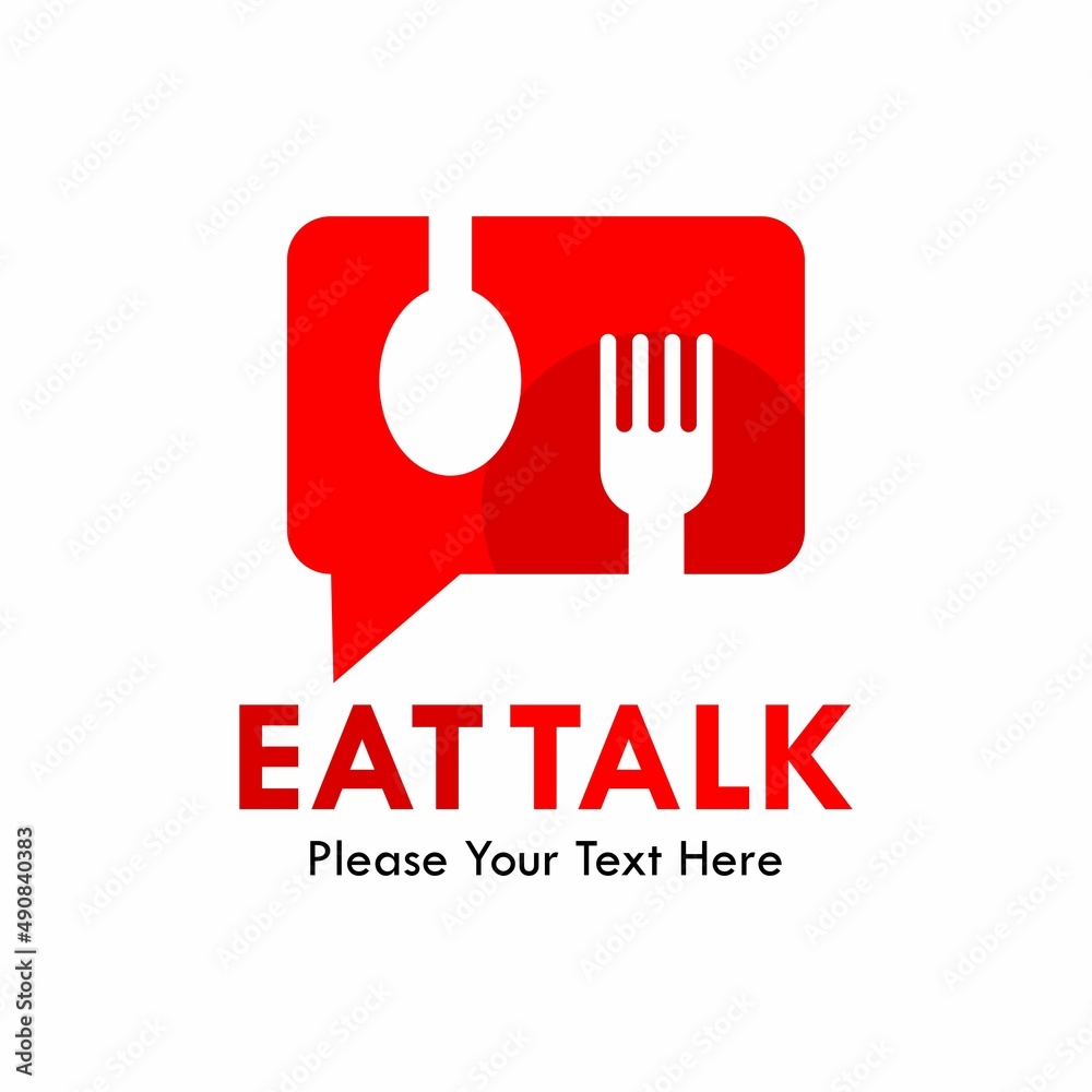 Fototapeta premium Eat talk logo template illustration