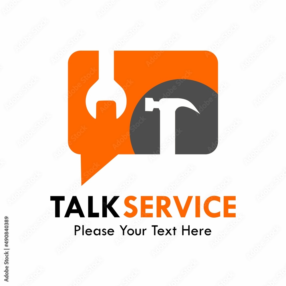 Talk service logo template illustration