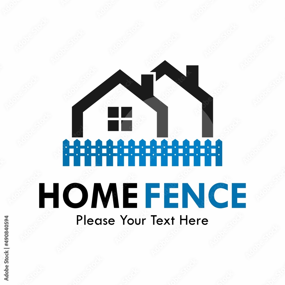Home fence logo template illustration Home fence logo template illustration