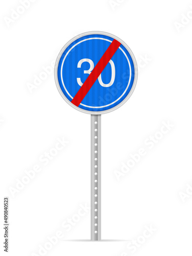End of minimum speed road sign