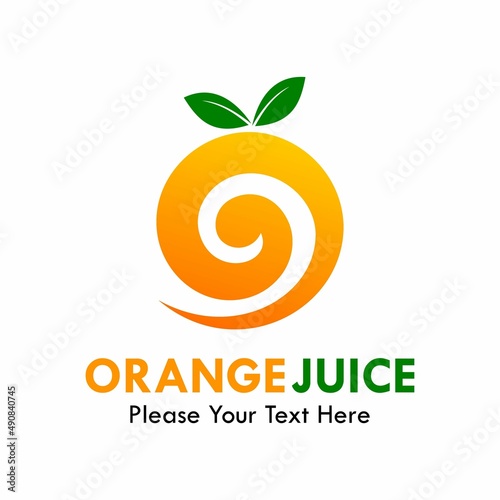 Orange juice logo template illustration