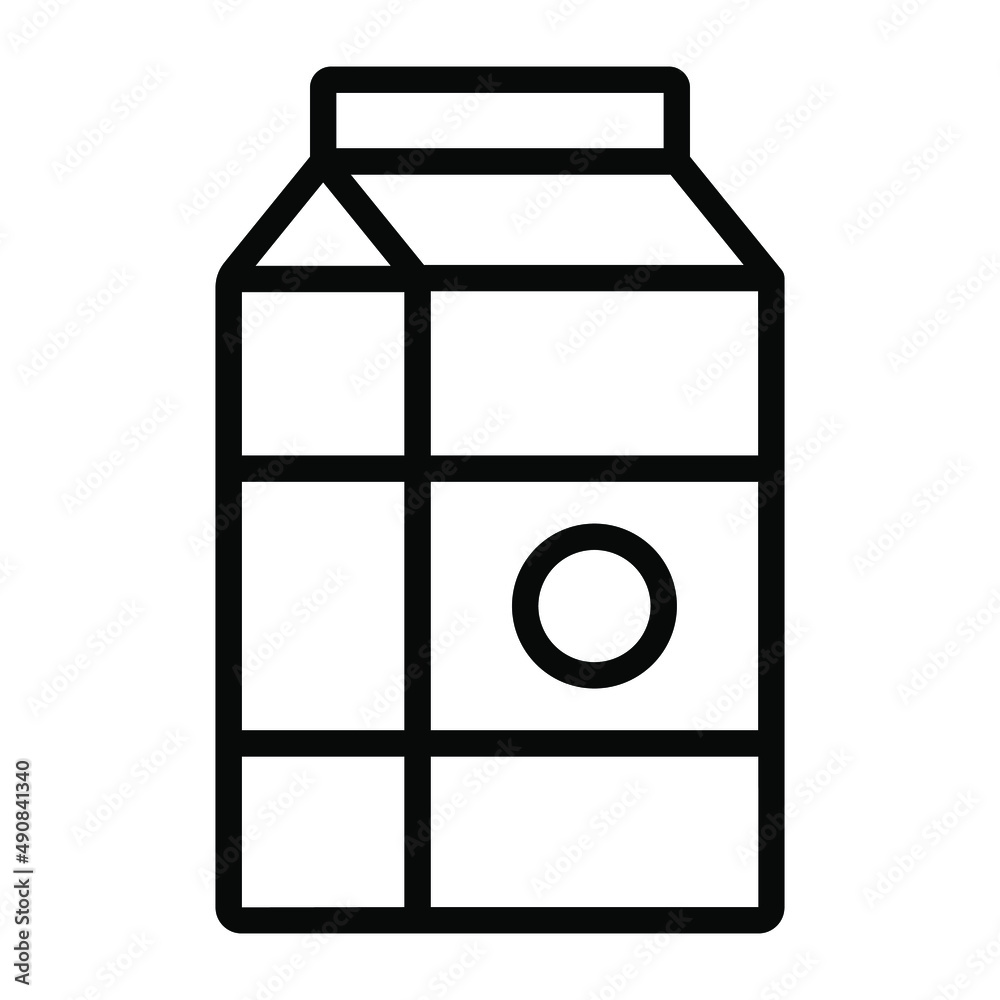 milk box vector Line Icon. Simple Creative vector Line Icon milk box vector Line Icon. Simple Creative vector Line Icon