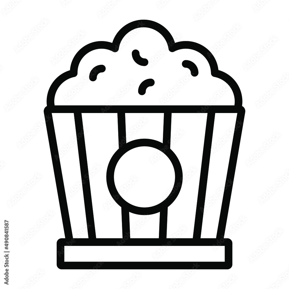 popcorn vector Line Icon. Simple Creative vector Line Icon popcorn vector Line Icon. Simple Creative vector Line Icon