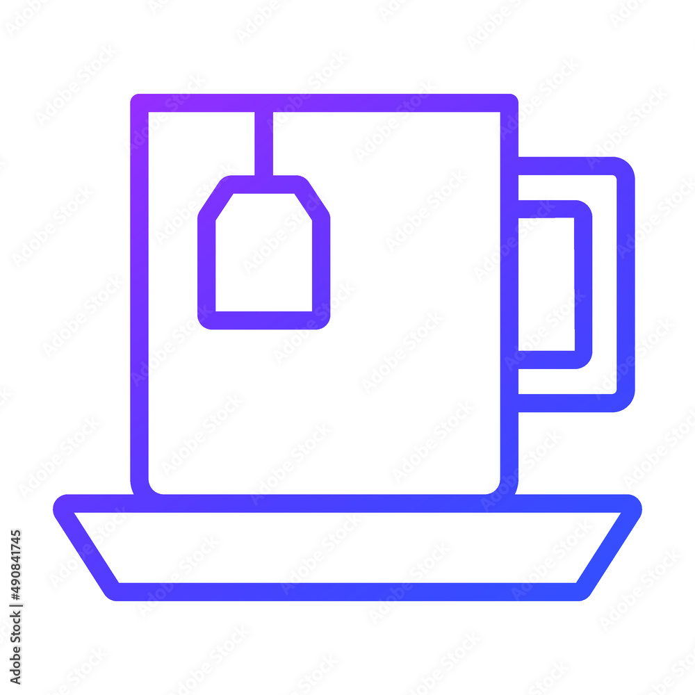 Obraz premium tea cup vector Line Icon. Simple Creative vector Line Icon