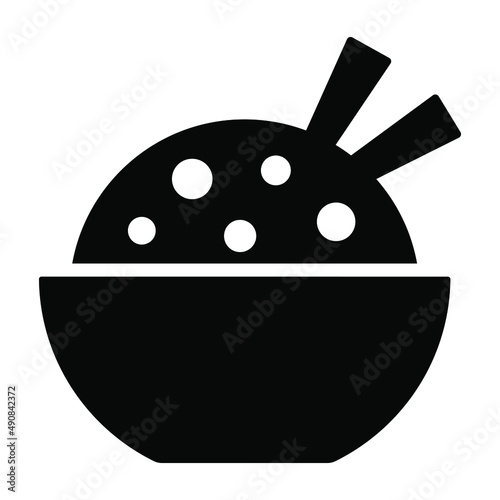 pilaf vector glyph Icon. Simple Creative vector Line Icon