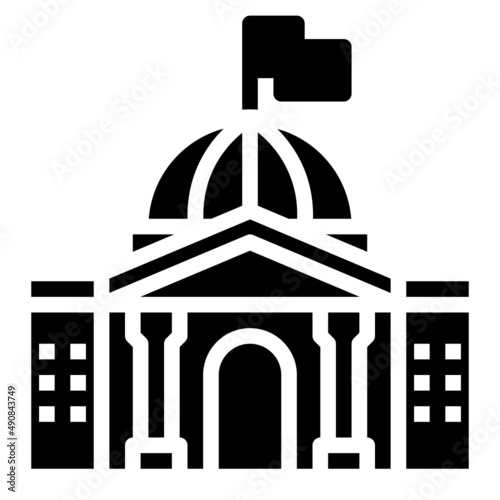 capitol glyph icon