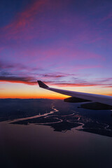 Keuken achterwand Purper Luchtfoto boven Kansai vanuit vliegtuig  © garden