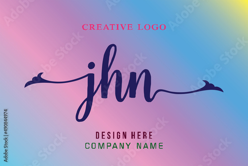 JHN lettering logo is simple, easy to understand and authoritative photo