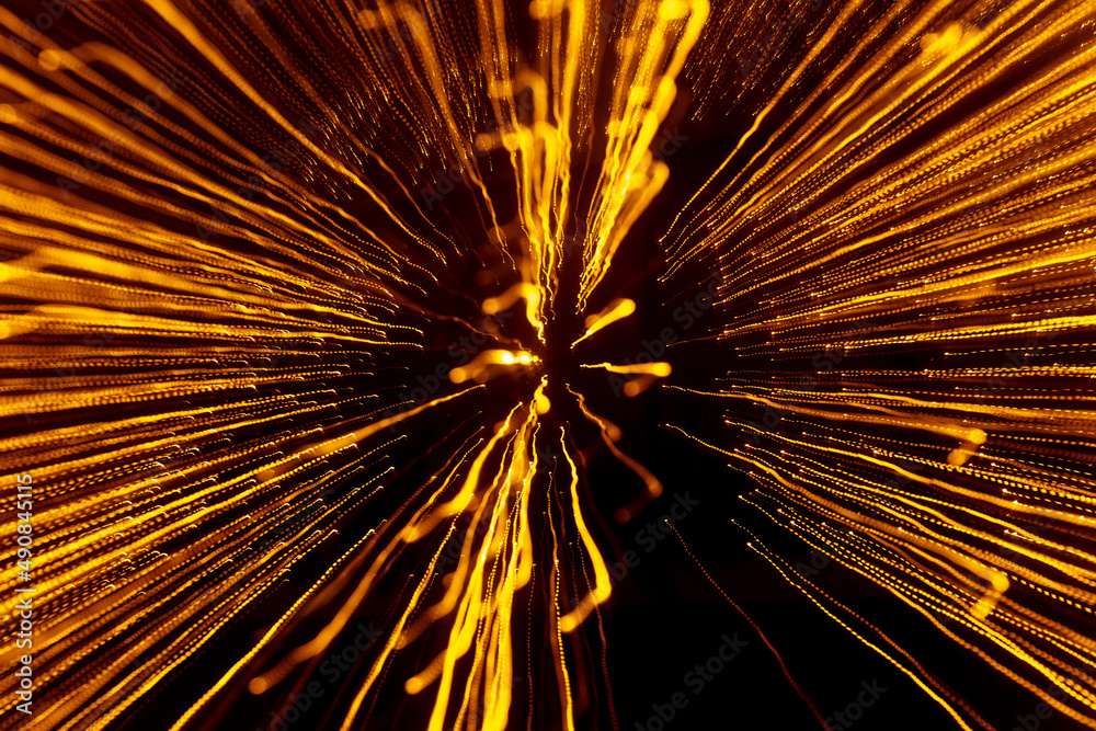 Festive lights in motion as an abstract background.