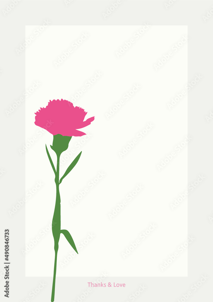 Fototapeta premium F_a3V_카네이션_세로 편지지