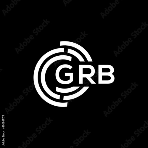 GRB letter logo design on black background. GRB creative initials letter logo concept. GRB letter design.