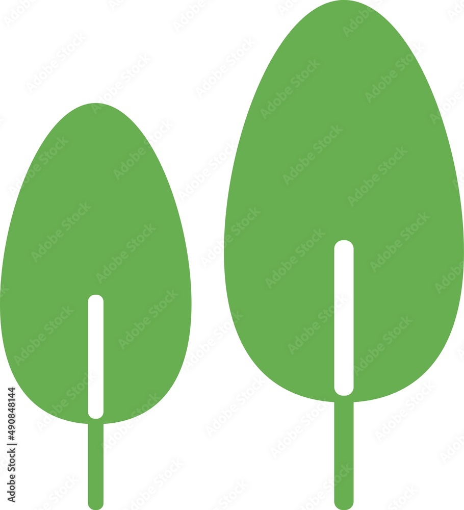 木のシンプルなピクトグラム