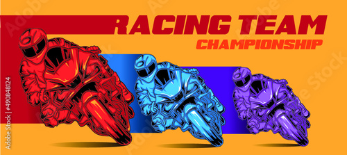 Motorbike Championship Illustration Vector eps10
