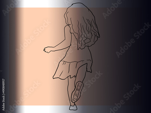 silhouette of a girl