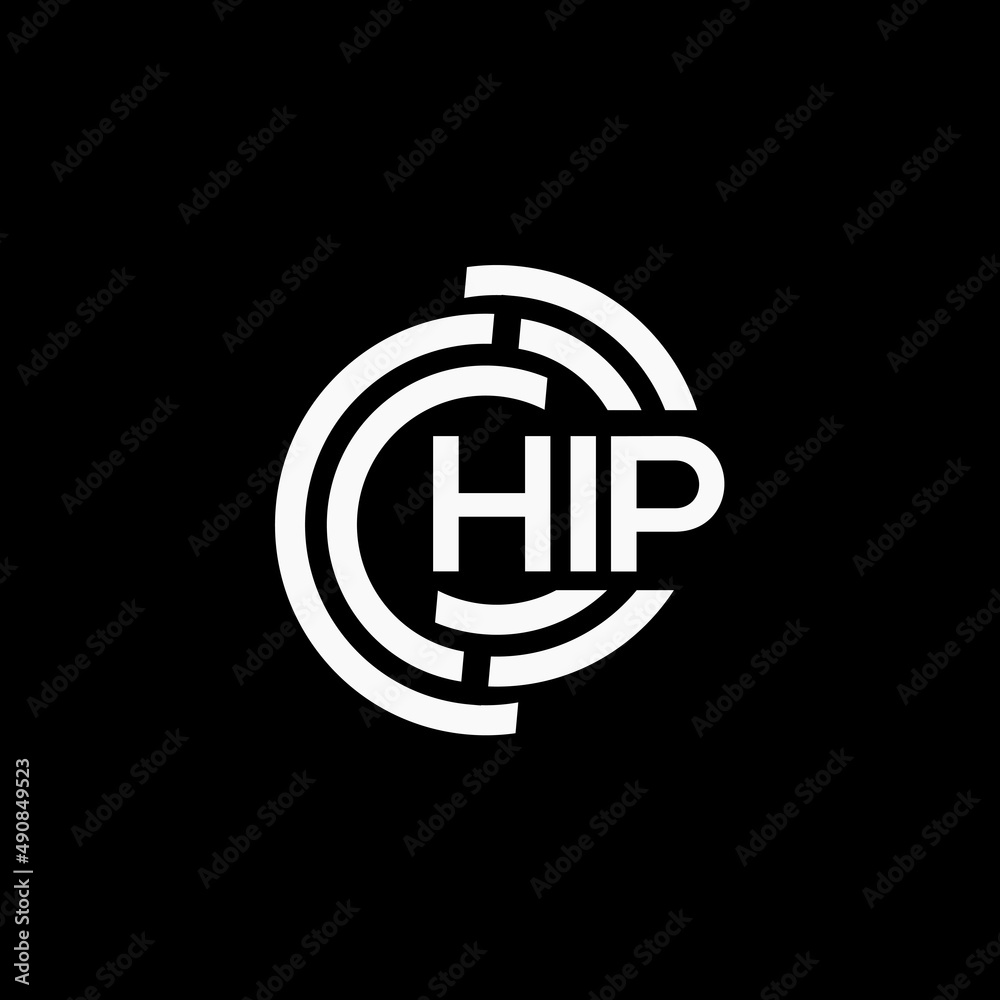 HIP letter logo design on black background. HIP creative initials letter logo concept. HIP letter design. HIP letter logo design on black background. HIP creative initials letter logo concept. HIP letter design.