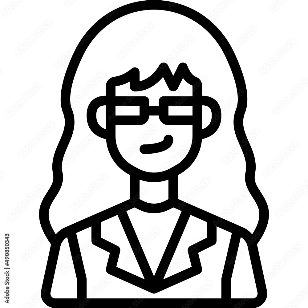 accountant line icon