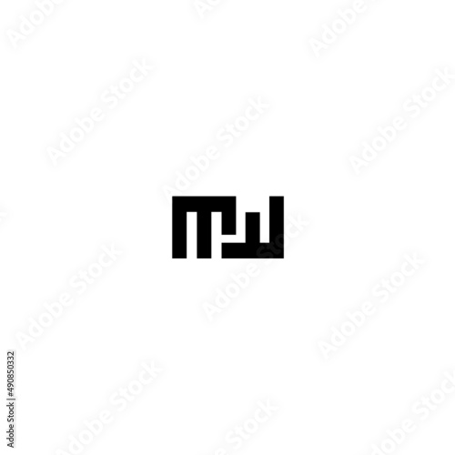 mf mw m w financial logo vector photo