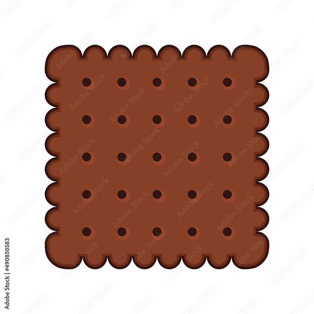 Simple biscuit icon on white background. Food icon. Illustration Simple biscuit icon on white background. Food icon. Illustration