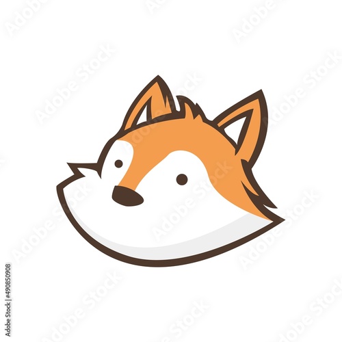 cute fox face vector illustration design