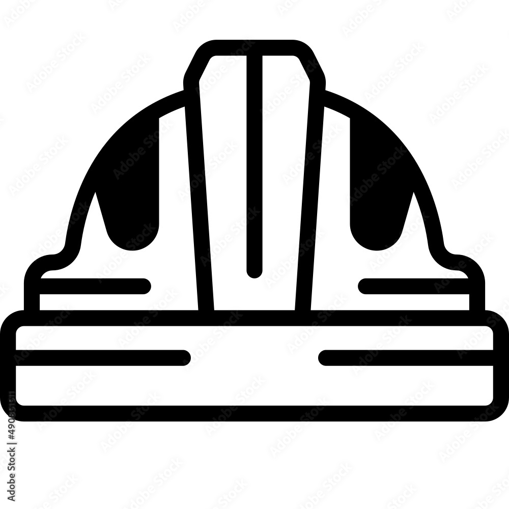 helmet solid line icon helmet solid line icon
