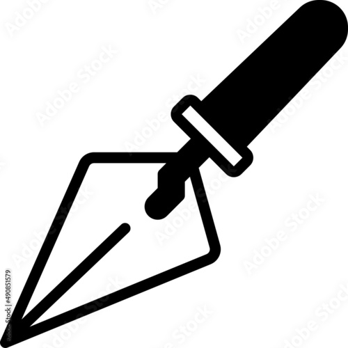 trowel solid line icon
