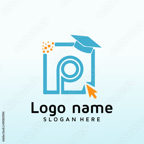 Design a logo for the online course letter P