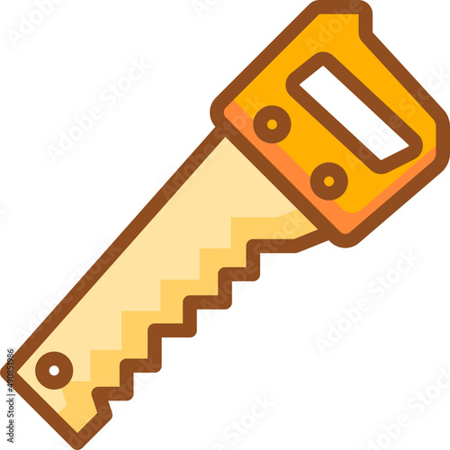 hand saw Two Tone icon